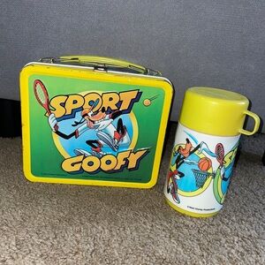 Vintage Aladdin Sport Goofy Lunchbox and Tumbler